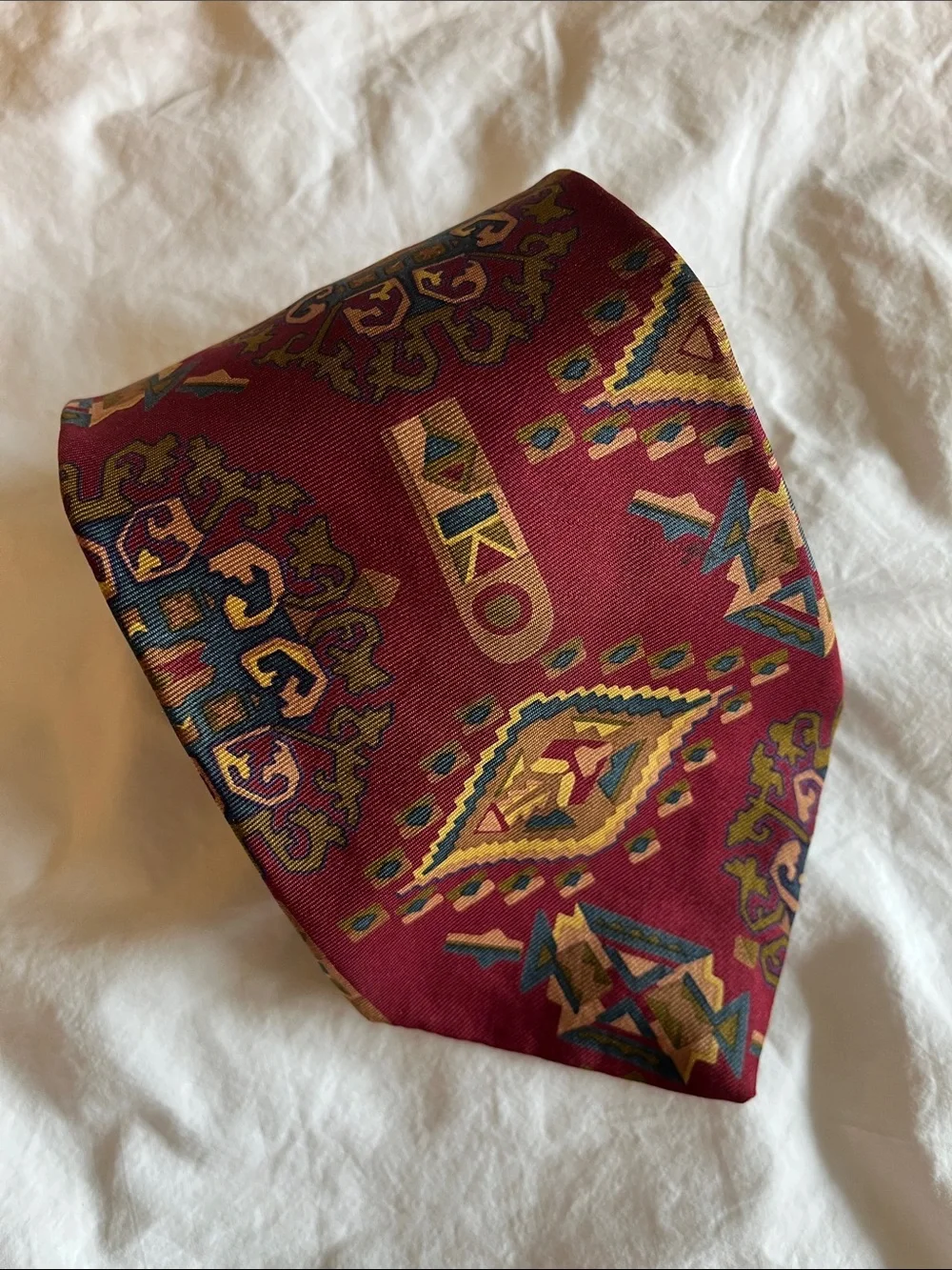 Vintage Kuppenheimer Burgundy Silk Tie